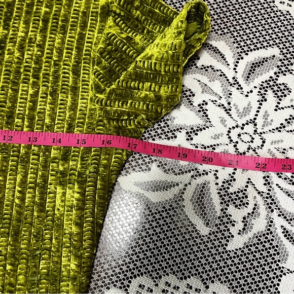 VINTAGE Betty Blue Green Crushed Velvet Ribbed Turtle Neck Top size medium - Picture 5 of 6